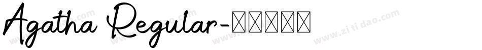 Agatha Regular字体转换